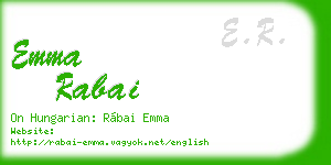 emma rabai business card